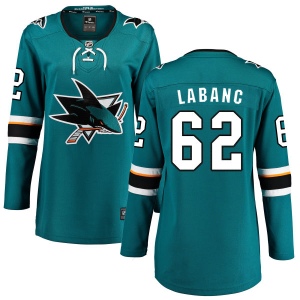 Women's Kevin Labanc San Jose Sharks Home Breakaway Jersey - Teal