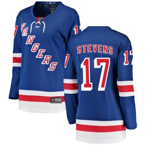 Women's Kevin Stevens New York Rangers Breakaway Home Jersey - Blue