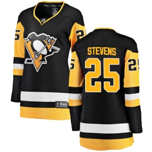 Women's Kevin Stevens Pittsburgh Penguins Breakaway Home Jersey - Black