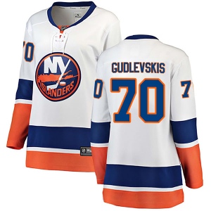 Women's Kristers Gudlevskis New York Islanders Breakaway Away Jersey - White