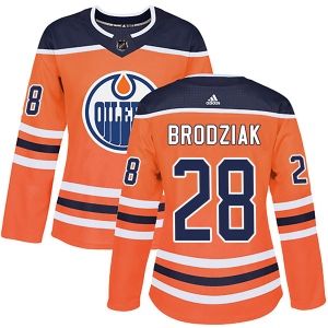 Women's Kyle Brodziak Edmonton Oilers Authentic r Home Jersey - Orange