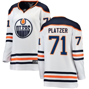 Women's Kyle Platzer Edmonton Oilers Authentic Away Breakaway Jersey - White