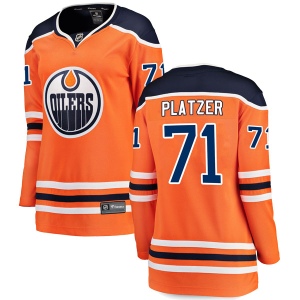 Women's Kyle Platzer Edmonton Oilers Authentic r Home Breakaway Jersey - Orange