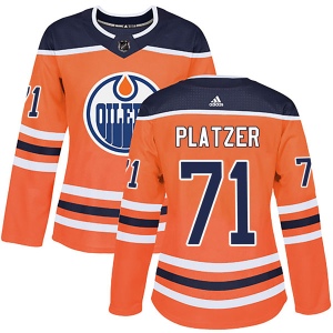 Women's Kyle Platzer Edmonton Oilers Authentic r Home Jersey - Orange