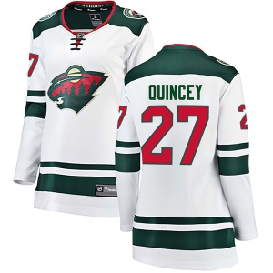 Women's Kyle Quincey Minnesota Wild Breakaway Away Jersey - White