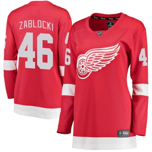 Women's Lane Zablocki Detroit Red Wings Breakaway Home Jersey - Red