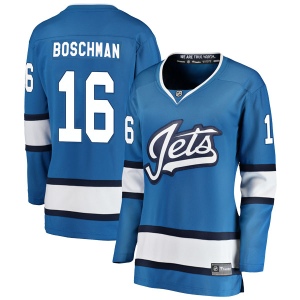 Women's Laurie Boschman Winnipeg Jets Breakaway Alternate Jersey - Blue