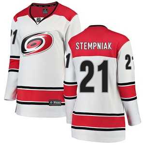 Women's Lee Stempniak Carolina Hurricanes Breakaway Away Jersey - White