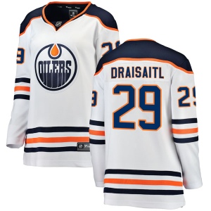 Women's Leon Draisaitl Edmonton Oilers Authentic Away Breakaway Jersey - White