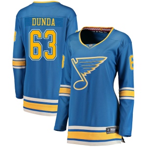 Women's Liam Dunda St. Louis Blues Breakaway Alternate Jersey - Blue