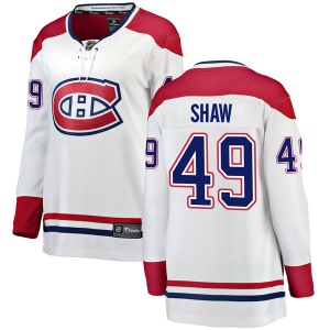 Women's Logan Shaw Montreal Canadiens Breakaway Away Jersey - White