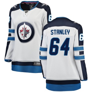 Women's Logan Stanley Winnipeg Jets Breakaway Away Jersey - White