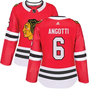 Women's Lou Angotti Chicago Blackhawks Authentic Home Jersey - Red