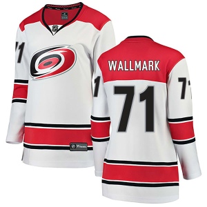 Women's Lucas Wallmark Carolina Hurricanes Breakaway Away Jersey - White