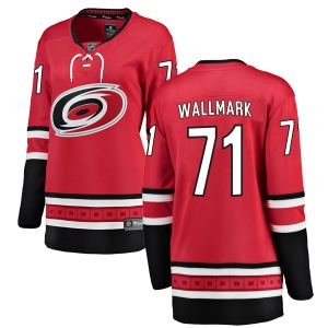 Women's Lucas Wallmark Carolina Hurricanes Breakaway Home Jersey - Red