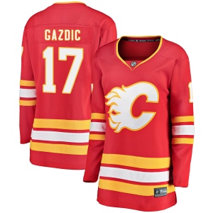 Women's Luke Gazdic Calgary Flames Breakaway Alternate Jersey - Red