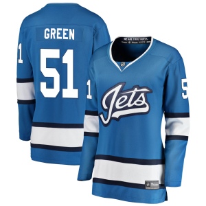 Women's Luke Green Winnipeg Jets Breakaway Alternate Jersey - Blue