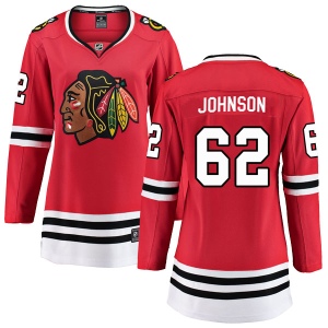 Women's Luke Johnson Chicago Blackhawks Breakaway Home Jersey - Red