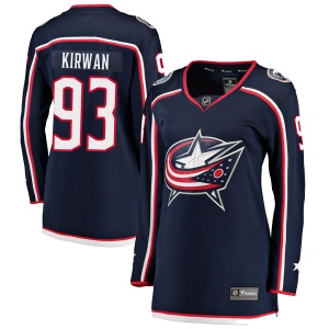 Women's Luke Kirwan Columbus Blue Jackets Breakaway Home Jersey - Navy