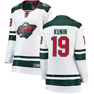 Women's Luke Kunin Minnesota Wild Breakaway Away Jersey - White