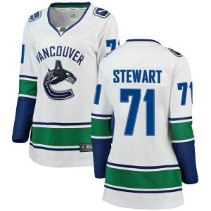 Women's MacKenze Stewart Vancouver Canucks Breakaway Away Jersey - White