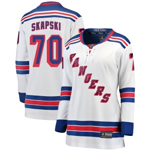 Women's Mackenzie Skapski New York Rangers Breakaway Away Jersey - White