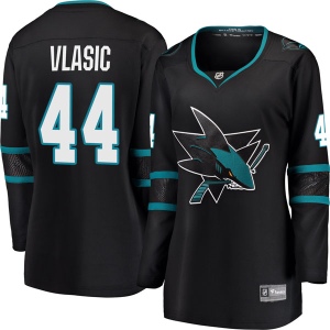 Women's Marc-Edouard Vlasic San Jose Sharks Breakaway Alternate Jersey - Black