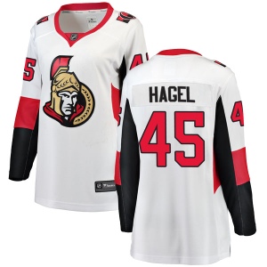 Women's Marc Hagel Ottawa Senators Breakaway Away Jersey - White