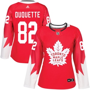 Women's Marc-Olivier Duquette Toronto Maple Leafs Authentic Alternate Jersey - Red