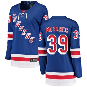 Women's Marek Mazanec New York Rangers Breakaway Home Jersey - Blue