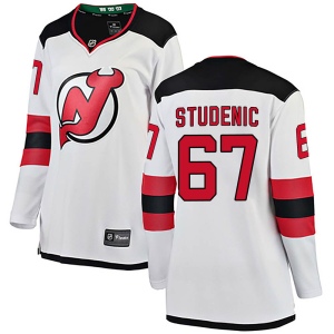 Women's Marian Studenic New Jersey Devils Breakaway Away Jersey - White