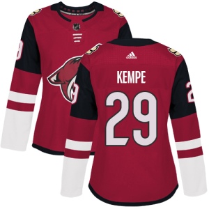 Women's Mario Kempe Arizona Coyotes Authentic Burgundy Home Jersey - Red