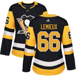 Women's Mario Lemieux Pittsburgh Penguins Authentic Home Jersey - Black