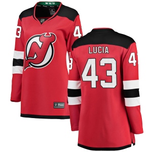 Women's Mario Lucia New Jersey Devils Breakaway Home Jersey - Red