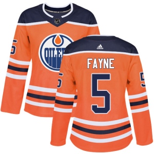 Women's Mark Fayne Edmonton Oilers Authentic Home Jersey - Orange