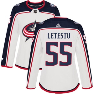 Women's Mark Letestu Columbus Blue Jackets Authentic Away Jersey - White