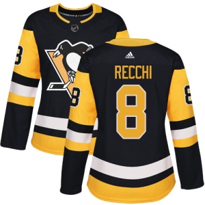 Women's Mark Recchi Pittsburgh Penguins Authentic Home Jersey - Black