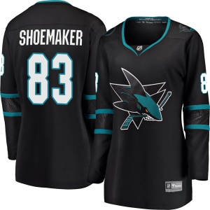 Women's Mark Shoemaker San Jose Sharks Breakaway Alternate Jersey - Black