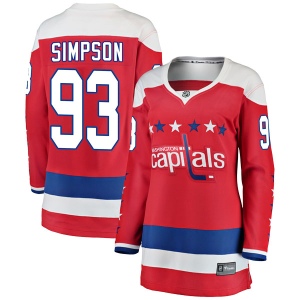 Women's Mark Simpson Washington Capitals Breakaway Alternate Jersey - Red