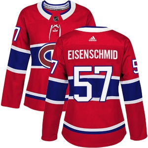 Women's Markus Eisenschmid Montreal Canadiens Authentic Home Jersey - Red