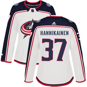 Women's Markus Hannikainen Columbus Blue Jackets Authentic Away Jersey - White