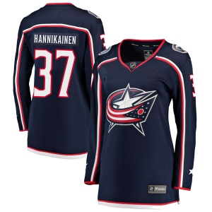 Women's Markus Hannikainen Columbus Blue Jackets Breakaway Home Jersey - Navy