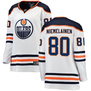 Women's Markus Niemelainen Edmonton Oilers Authentic Away Breakaway Jersey - White