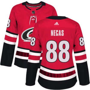 Women's Martin Necas Carolina Hurricanes Authentic Home Jersey - Red