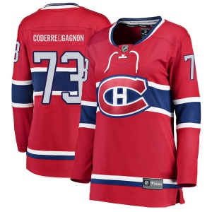 Women's Mathieu Coderre-Gagnon Montreal Canadiens Breakaway Home Jersey - Red