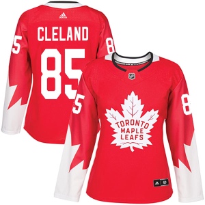 Women's Matias Cleland Toronto Maple Leafs Authentic Alternate Jersey - Red