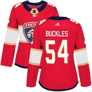 Women's Matt Buckles Florida Panthers Authentic Home Jersey - Red