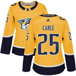 Women's Matt Carle Nashville Predators Authentic Home Jersey - Gold