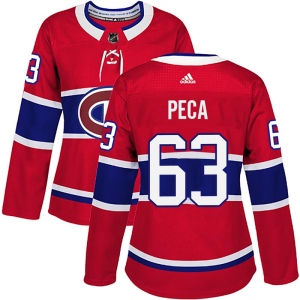 Women's Matthew Peca Montreal Canadiens Authentic Home Jersey - Red