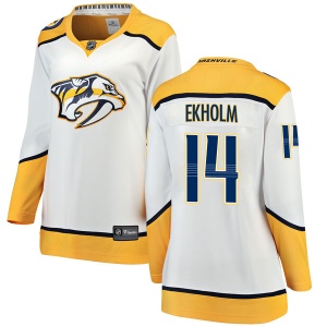 Women's Mattias Ekholm Nashville Predators Breakaway Away Jersey - White